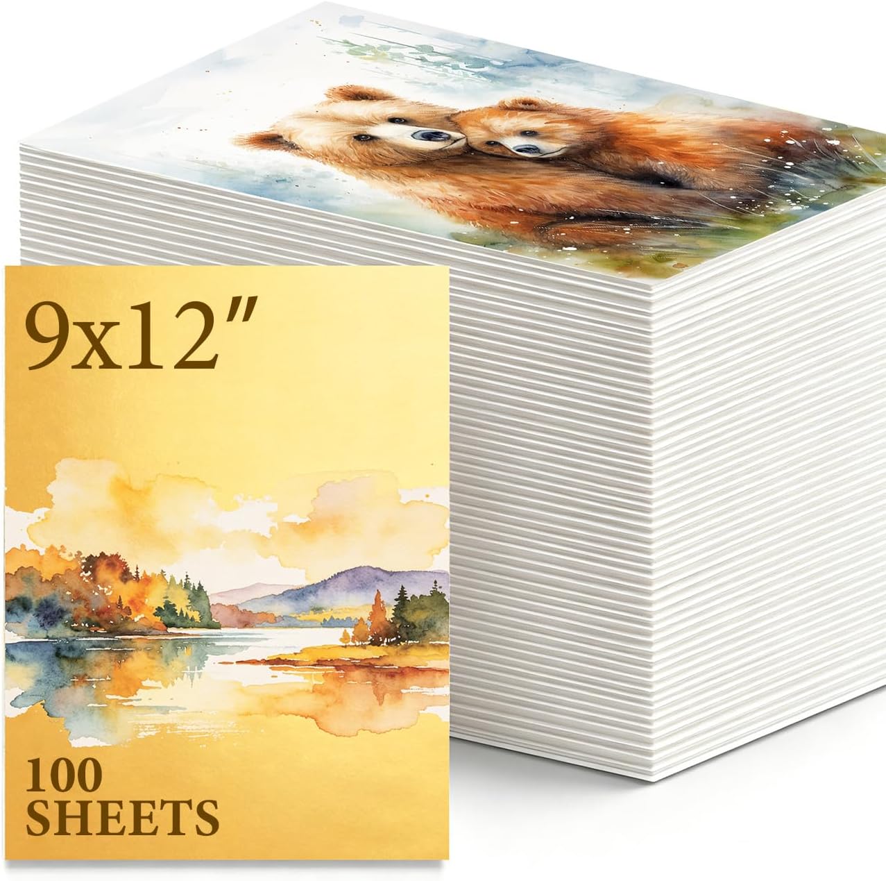 100 Sheets 4X6 in 140 lb/300 GSM Watercolor Paper Bulk