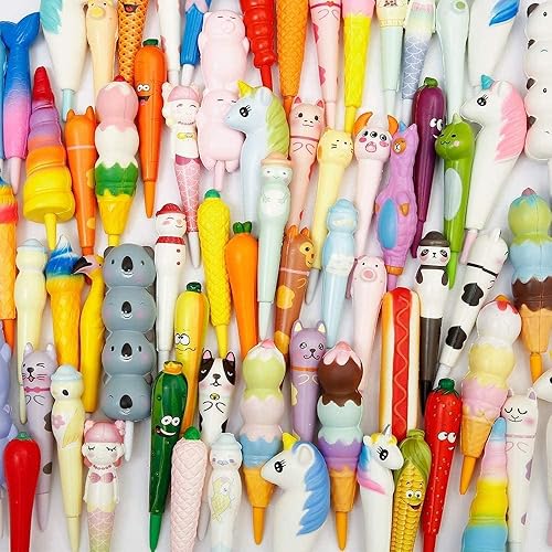 Miniatura 2 de Anboor Juego de 5 bolígrafos de agarre aleatorio para aliviar el estrés en el aula, soporte para bolígrafo para estudiantes, niños, adolescentes,