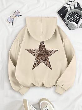 Amazon.com: Women's Cheetah Leopard Star Print Hooded