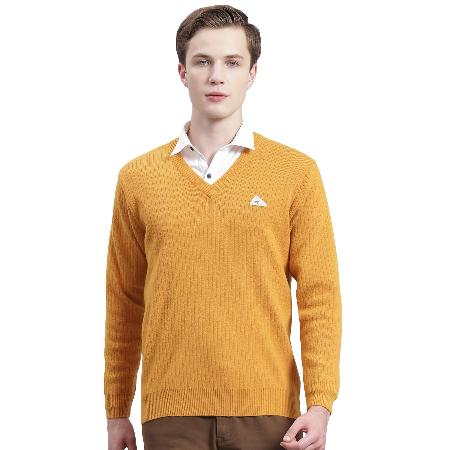 monte carlo Mens Solid V Neck Full Sleeve Pullover Sweater (1230118VN)-picture-30