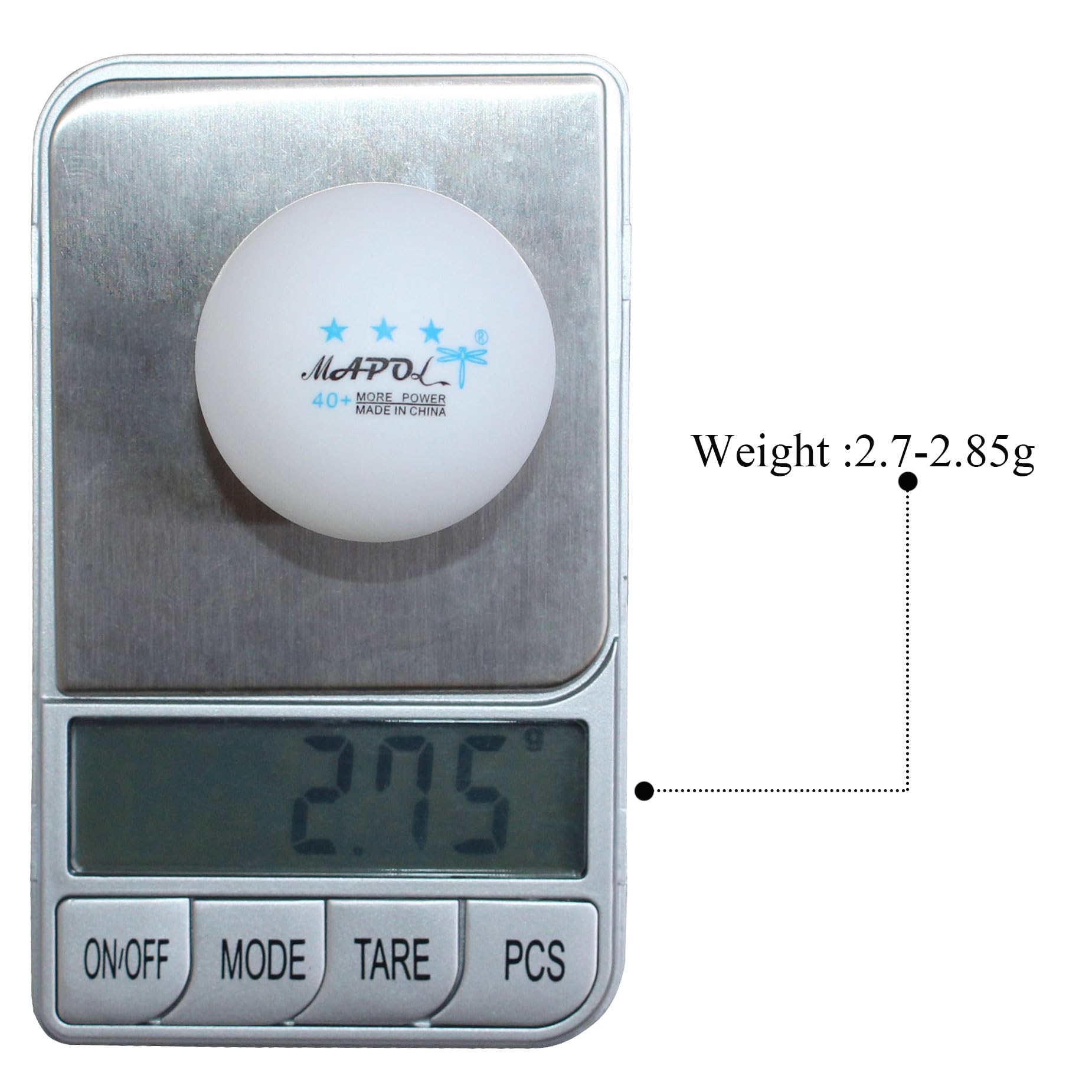 MAPOL 200 Count Table Tennis Balls, 3 Star Advanced Training Ball, Bulk Ping Pong Balls for Indoor & Outdoor Sports
