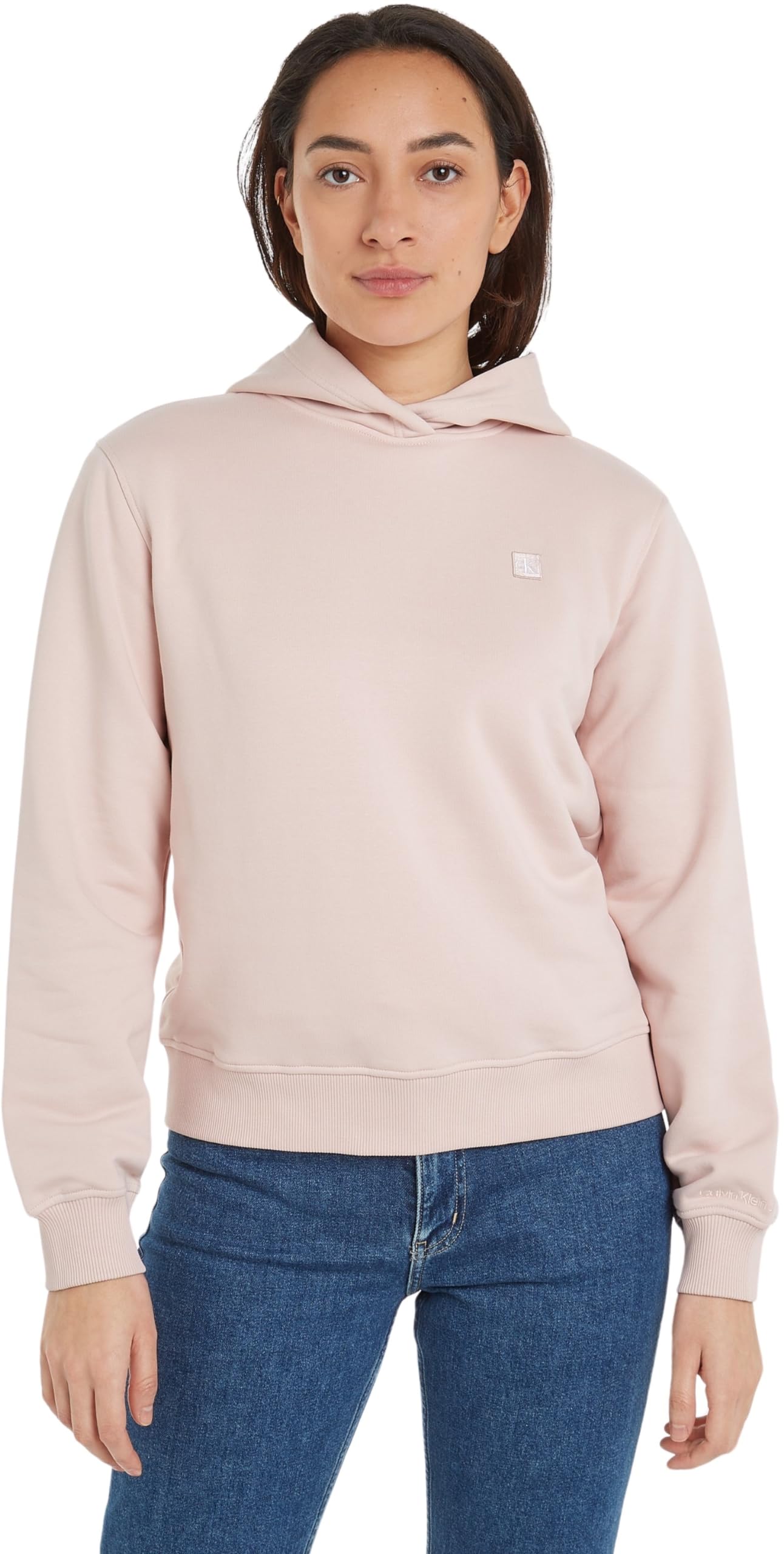Calvin Klein Jeans Women Hoodie, Pink (Sepia Rose), XL