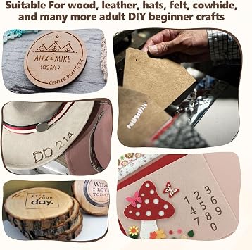 36Pcs Mini 1 Branding Irons, Alphabet Alphanumeric Mini Custom Iron Personalized Set, 26PCS English Letters and 10PCS Numbers Iron for Woodworking Leather Hats DIY Cowhide Brander Handicrafts Logo