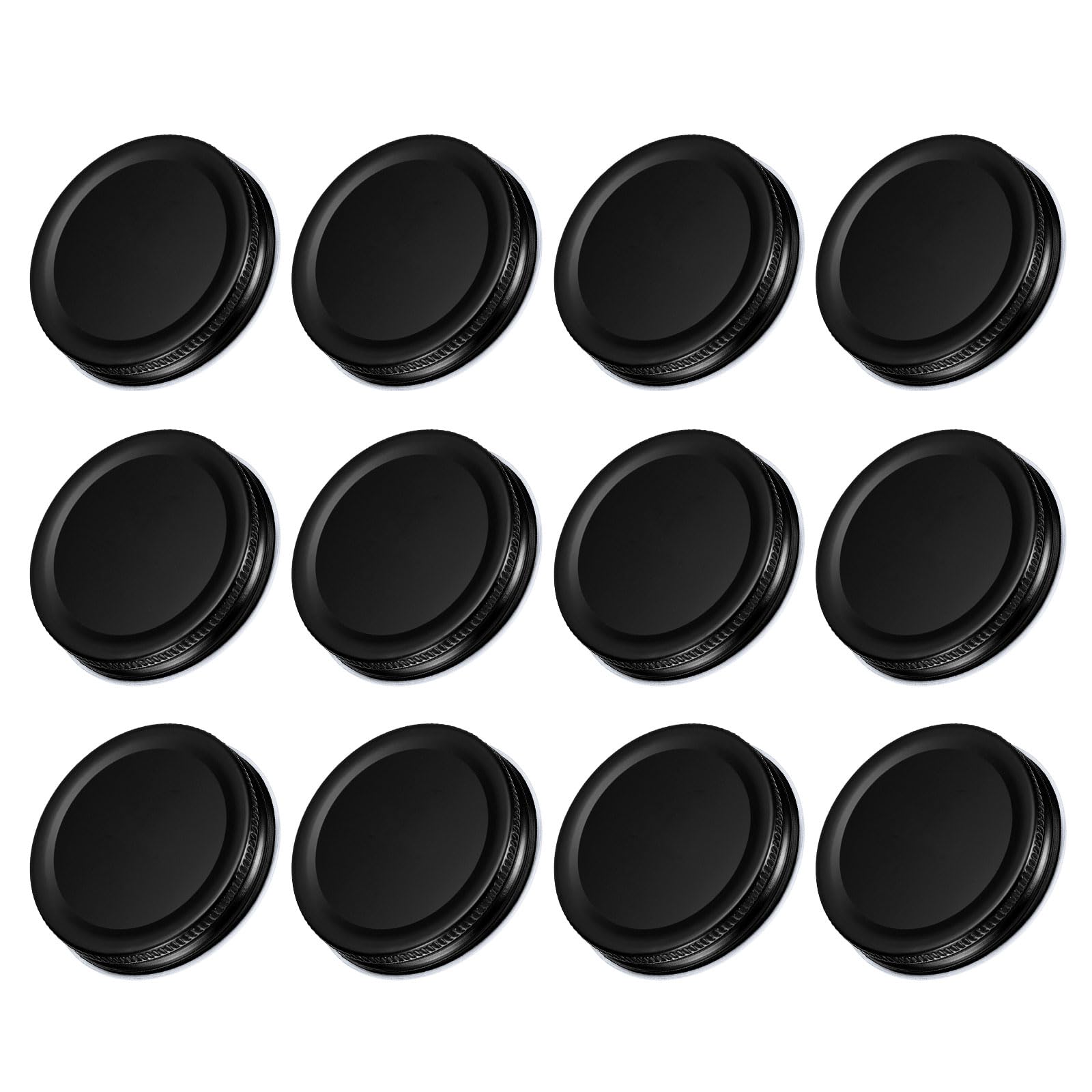 QUARKZMAN 42pz Coperchi per Barattoli Mason Jar 70mm/2,76" Tappi Nero