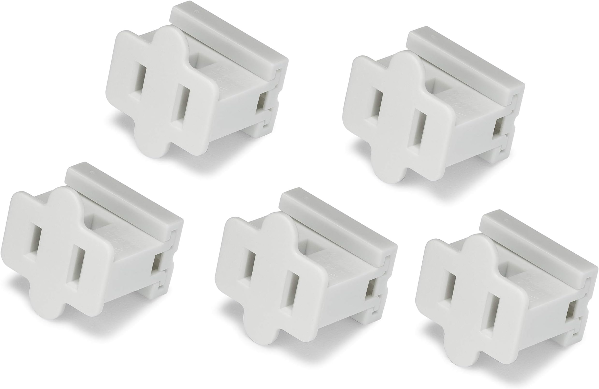 Gilbert Holiday Lighting Outlet Female White Slip Zip Plug (5, SPT-1)