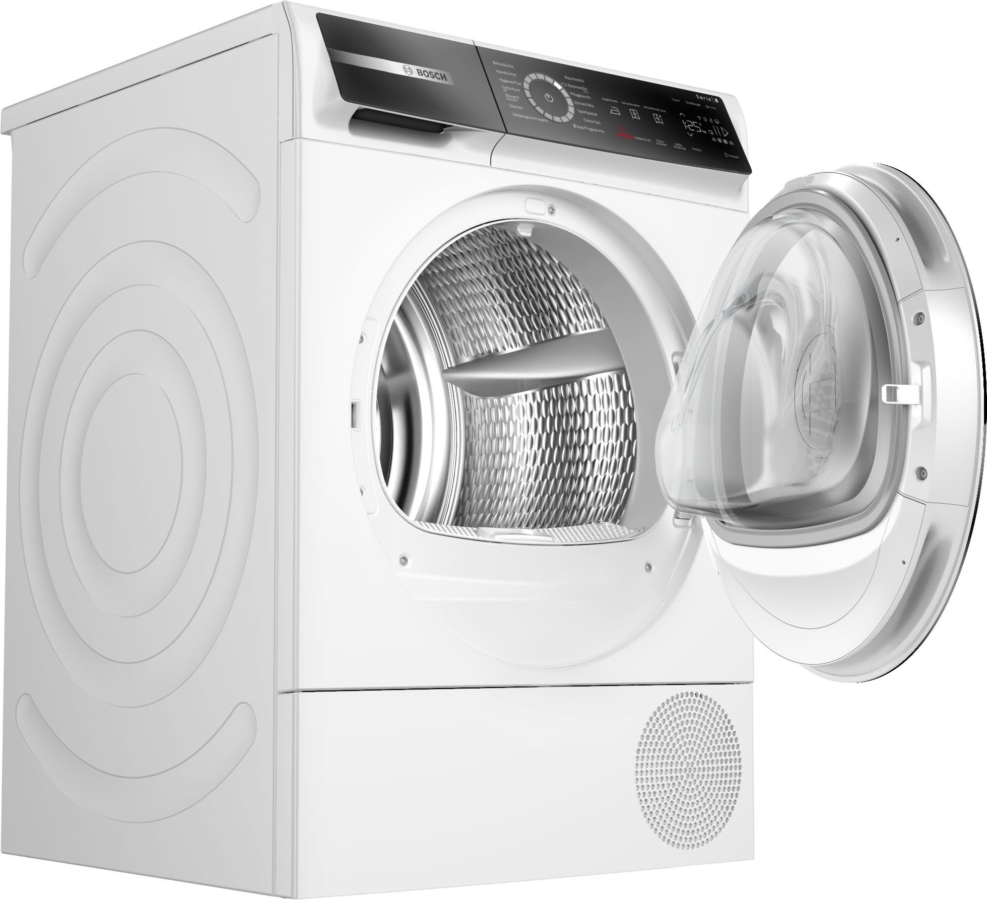 BOSCH WQB235B40 Série 8 Sèche-linge à pompe à chaleur avec capacité de 8 kg, AutoDry, SmartDry, Home Connect, design anti-vibration, système de séchage sensible, blanc, 60 cm