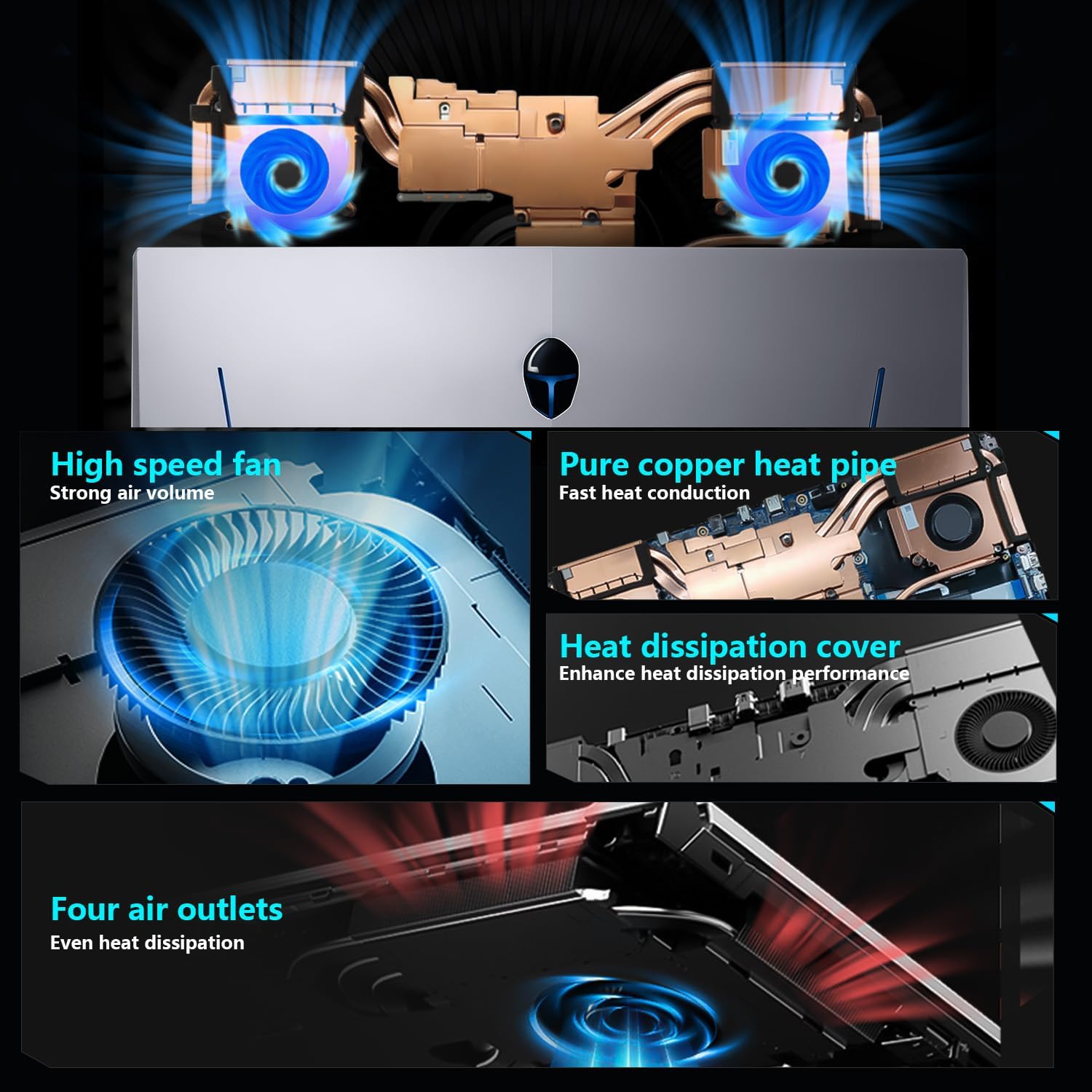 Thunderobot Storm 17 Gaming Laptop cooling system diagram