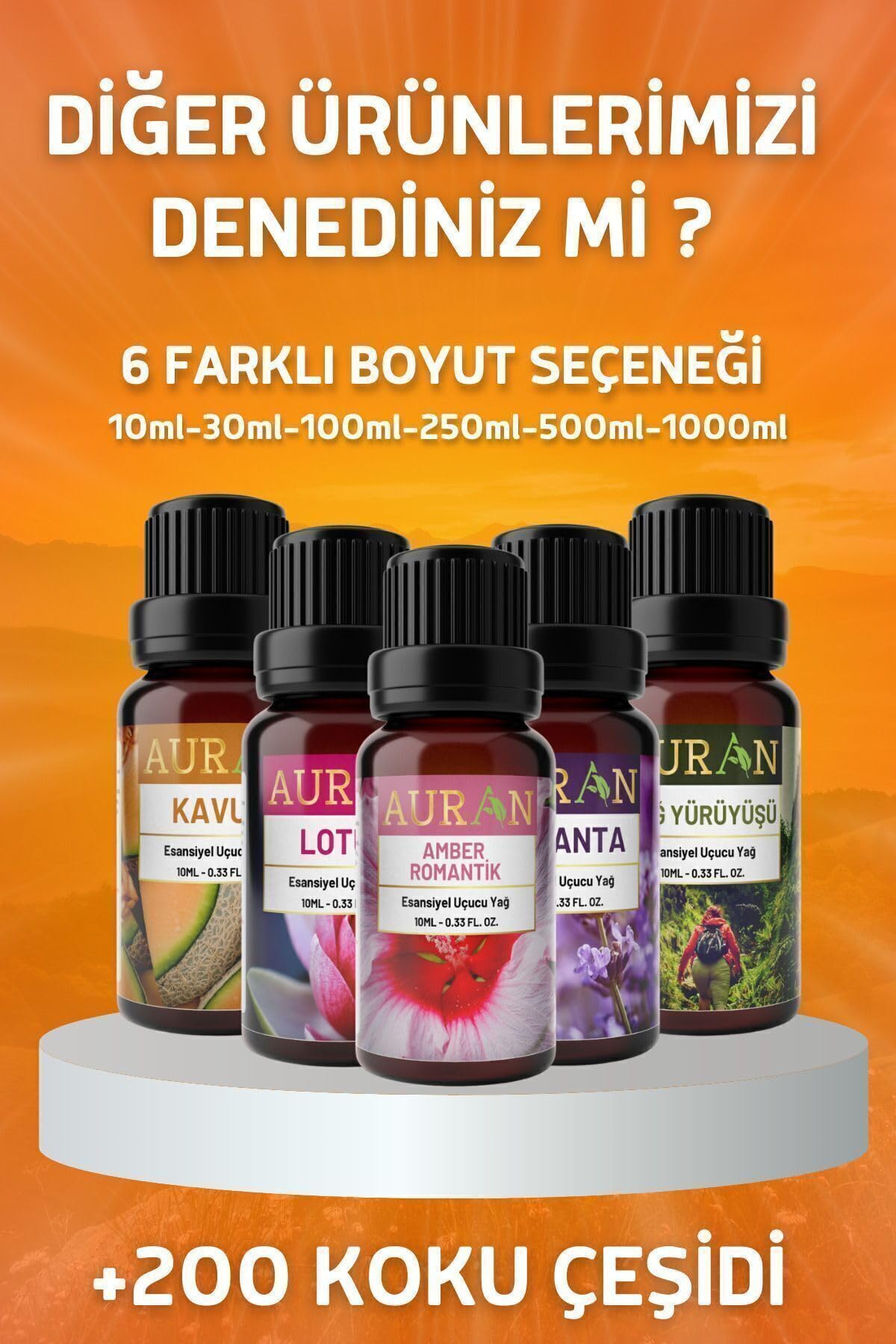AURAN Portakal Esansiyel Uçucu Koku Yağı Ortam Kokusu Doğal Yağ Sihirli Küre Hobi Esansı 10ml