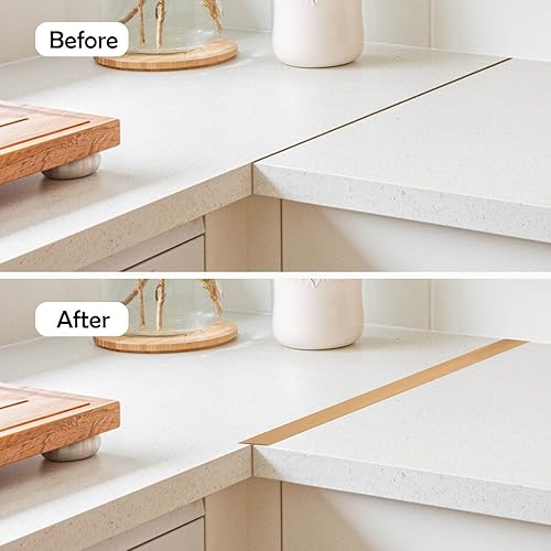 Miniatura 7 de Rubber Bond Tira de transición de piso, tiras de cubierta laminadas de vinilo autoadhesivas para pisos  Tira divisora plana, fácil de instalar y