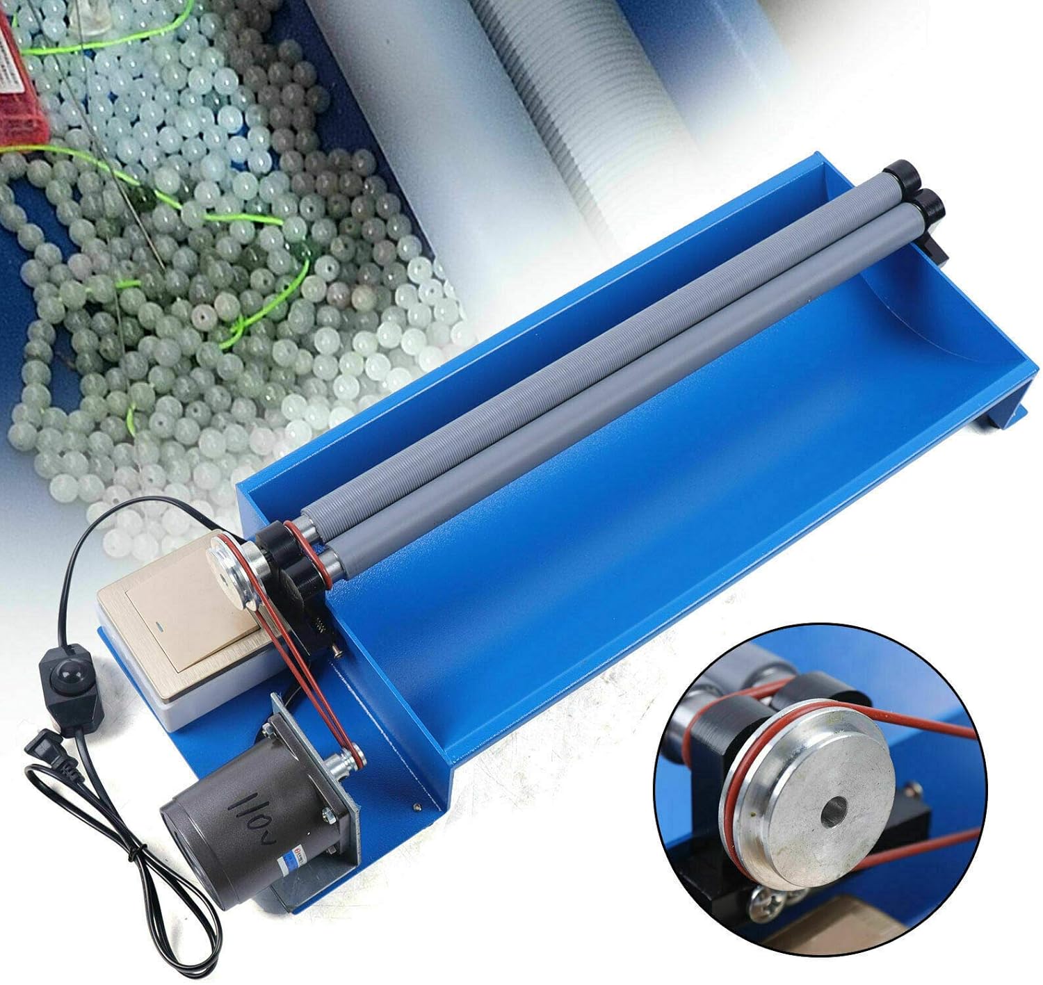 Multifunctional DIY Beads Machine Automatic Handwork Bead String Machine Beads Hand bracelet String Tapping Machine Hand Chain String Hole Adjustment With Tow Belt