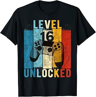 Sponsored Ad - Level 16 Unlocked Video Gamer 16 Year Old 16th Birthday Gift T-Shirt