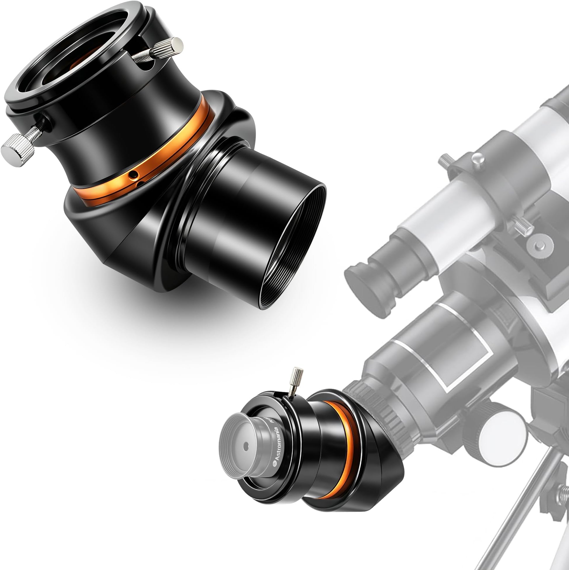 Astromania 2 Inch Diagonal 45-Degree Erect-Image Prism for Telescope - Image Erecting BAK4 Prism with Anti-Reflection Coating that Provides Sharp and Clear Image - with 2 to 1.25 Eyepiece Adapter
