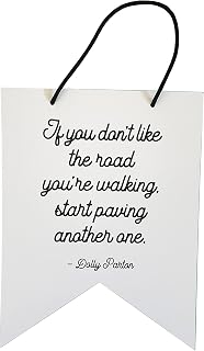 noteify If You Don't Like the Road You're Walking Dolly Quote Wall Hanging Pennant Print, Motivational Boss Babe Decor