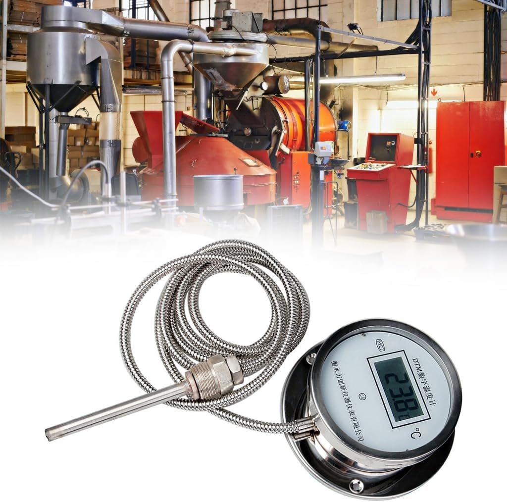 Waterproof Temperature Meter Threaded Probes Sensors Digital Thermometers High Accuracy Measurement Tool for Boiler Use