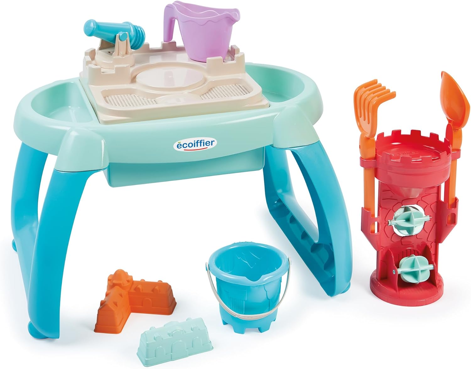 Ecoiffier - Sand and Water Table for Children - 3 Compartments with Lots of Accessories - From 18 Months - Toy for Children - 4603