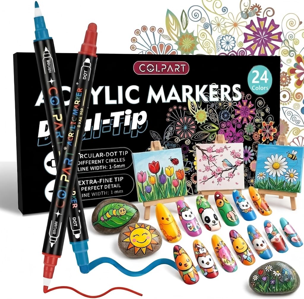 Amazon.com: 24 Colors Acrylic Paint Markers - Easter Basket