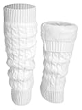 Winter Fleece Lined Leg Warmers for Women Knit Long Leg Warmers Warm Fleece Lined Boot Socks for Skating Daily Wear