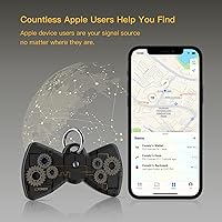 Vista 5 de Coredy Rastreador Bluetooth, funciona con Apple Find My (solo iOS), buscador de llaves y localizador de artículos con indicador de luz electrónica