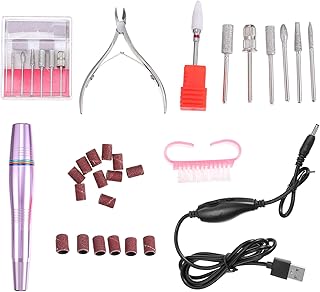 Beaupretty USB Caneta Manicure Elétrica Prego Broca Elétrica Unhas Grinder Sander Polidor Kit Manicure Pedicure Brocas Lixa de Unhas Profissional para Acrílico 1 Gel Prego Jogo de Manicure