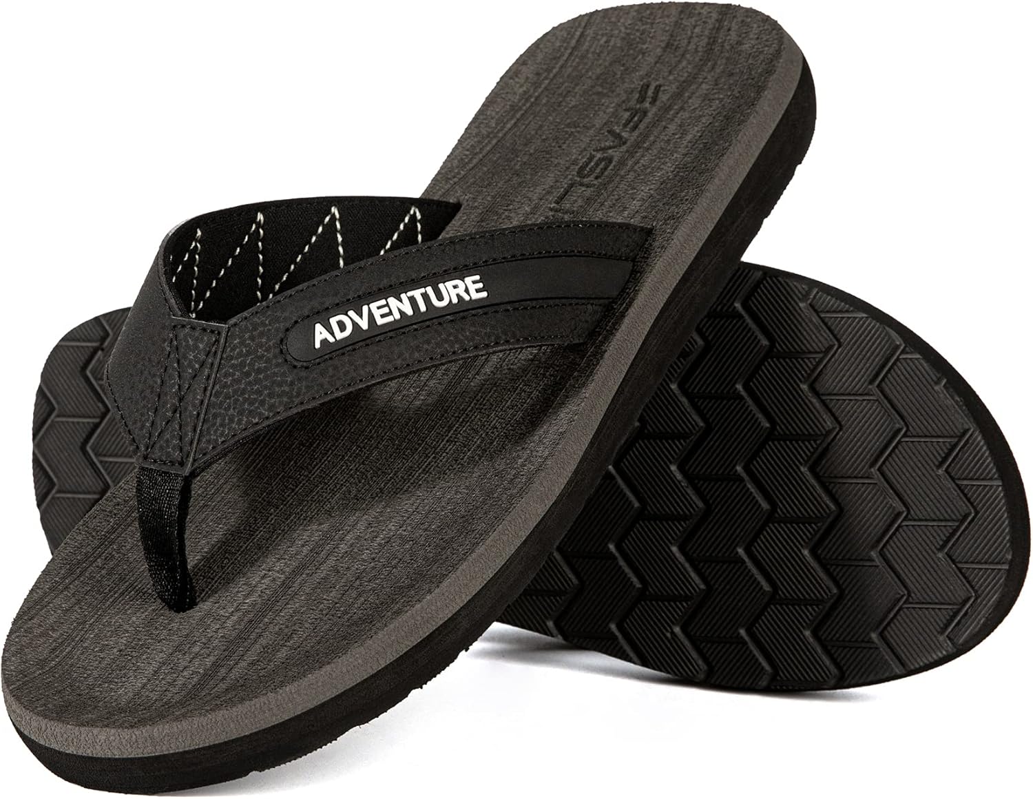 Herren Flip Flops Mit Fußgewölbe-Unterstützung - Bequeme Sandalen Mit Polsterung