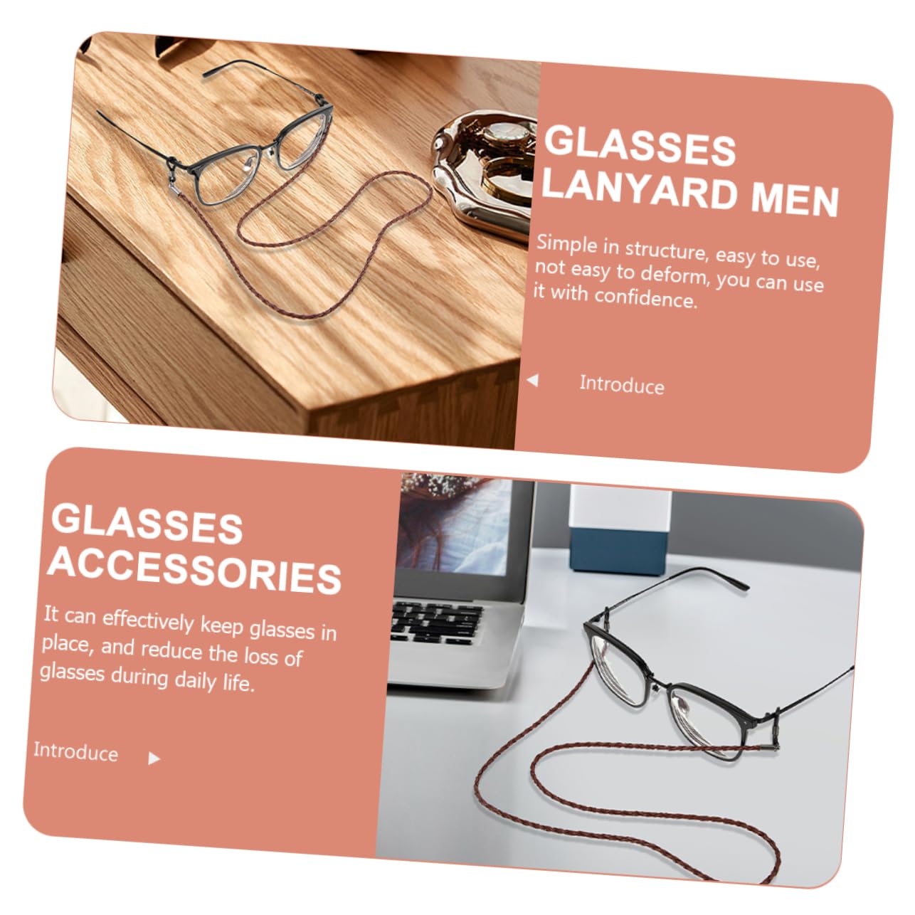 WOONEKY 6pcs Sports Glasses Rope Glasses Holder Lanyards Eyeglass Holder Strap Eyeglasses Straps Eyeglass Straps for Men Glasses Chain Eyeglass Retainer Cord Eyewear Retainer Leather