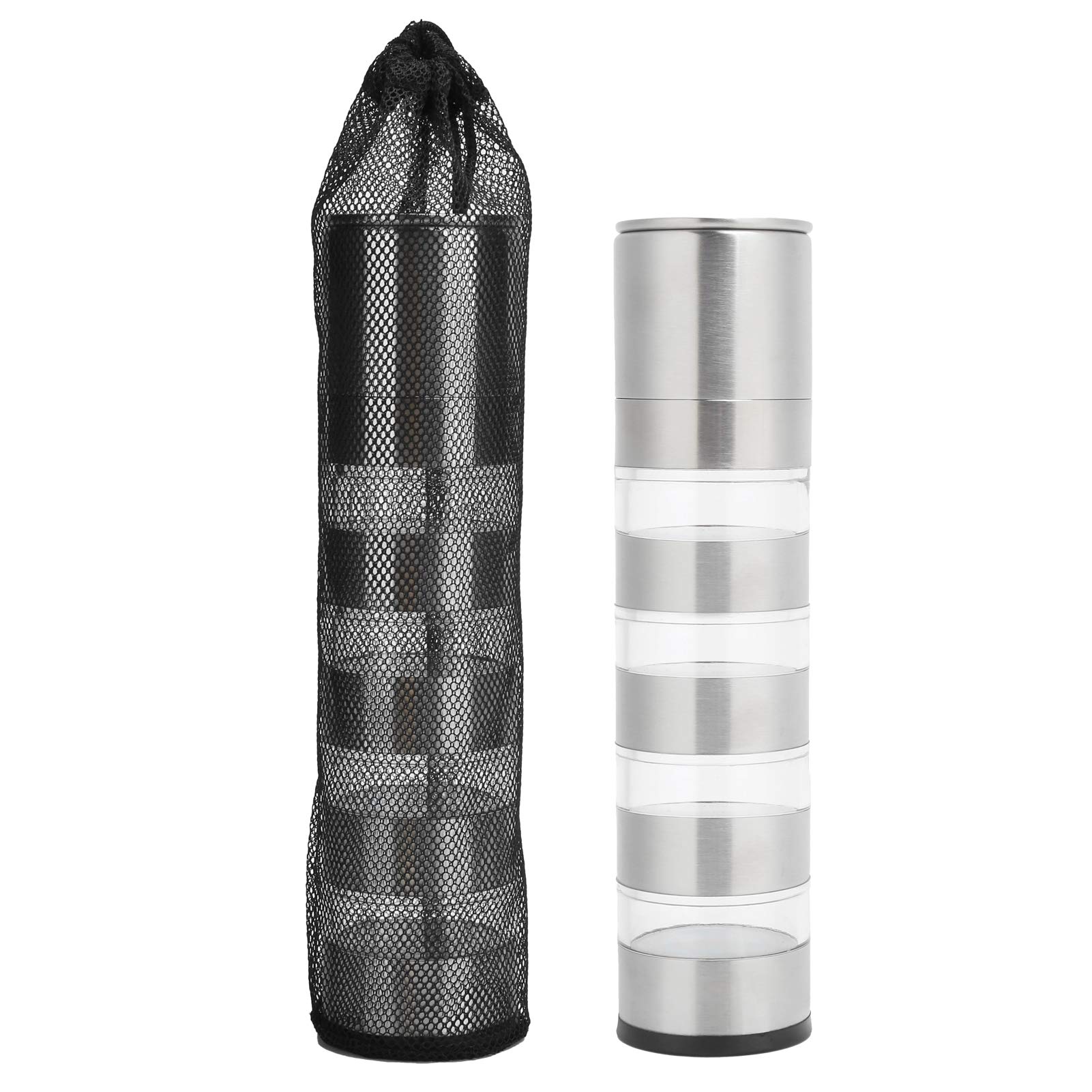 Bouteilles transparentes avec fonction broyage pour camping et barbecue