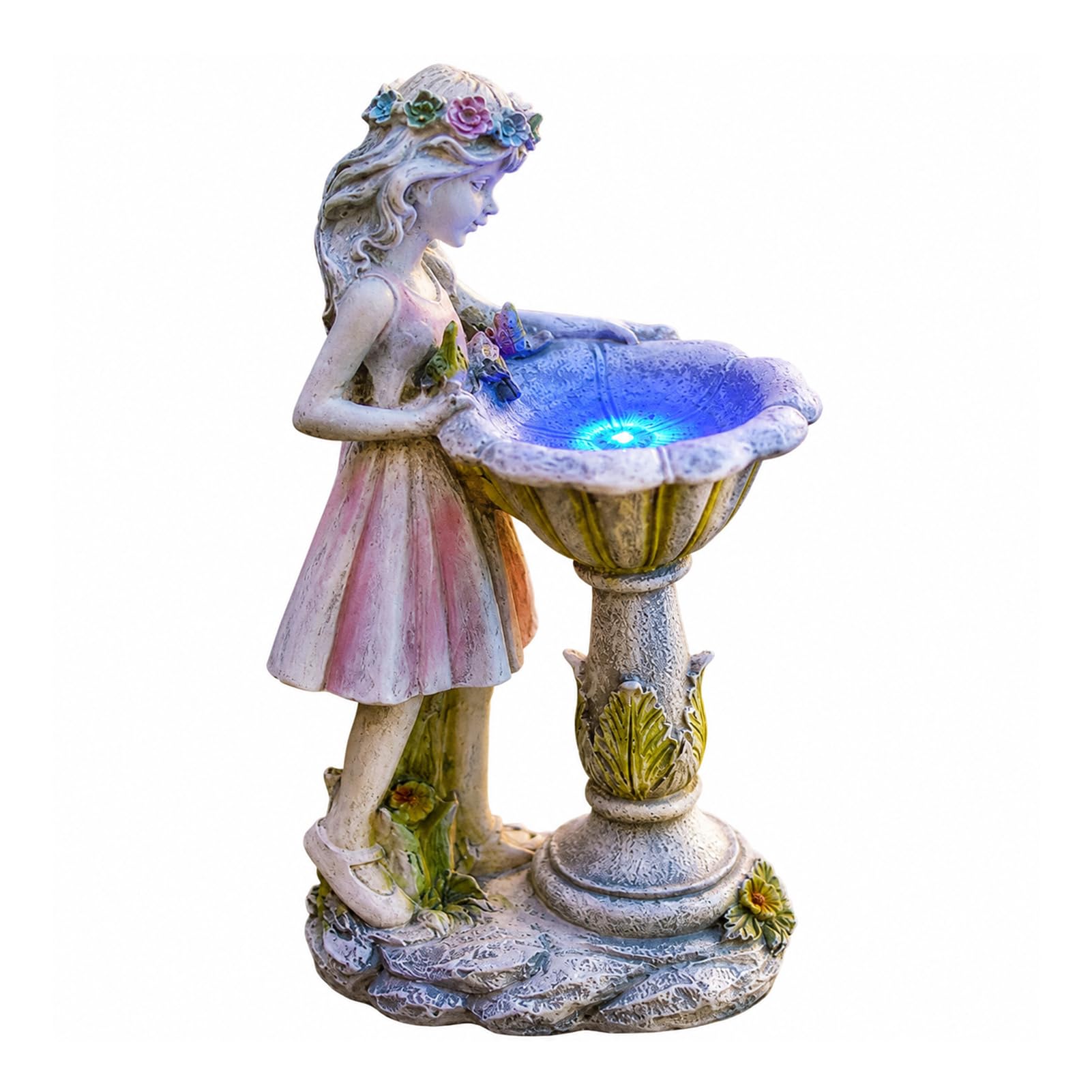 Solar Angel Statue Garden Ornaments Outdoor, Solar Statue Gardening Gifts