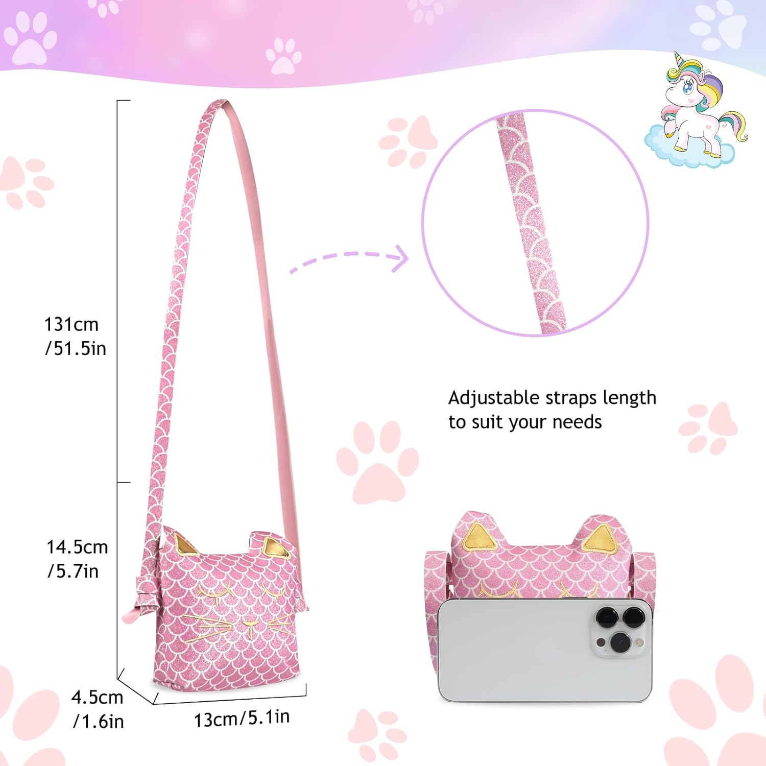 Jumpopack Licorne Sac à Dos école Sac à Dos Filles Adolescents Enfants - 13