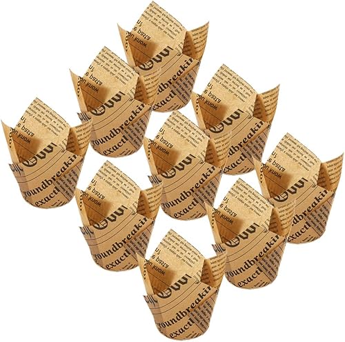 Miniatura 5 de 150 unidades de forros para cupcakes de tulipán, tazas para hornear, forros para magdalenas, papel a prueba de grasa, envoltorios para cupcakes para