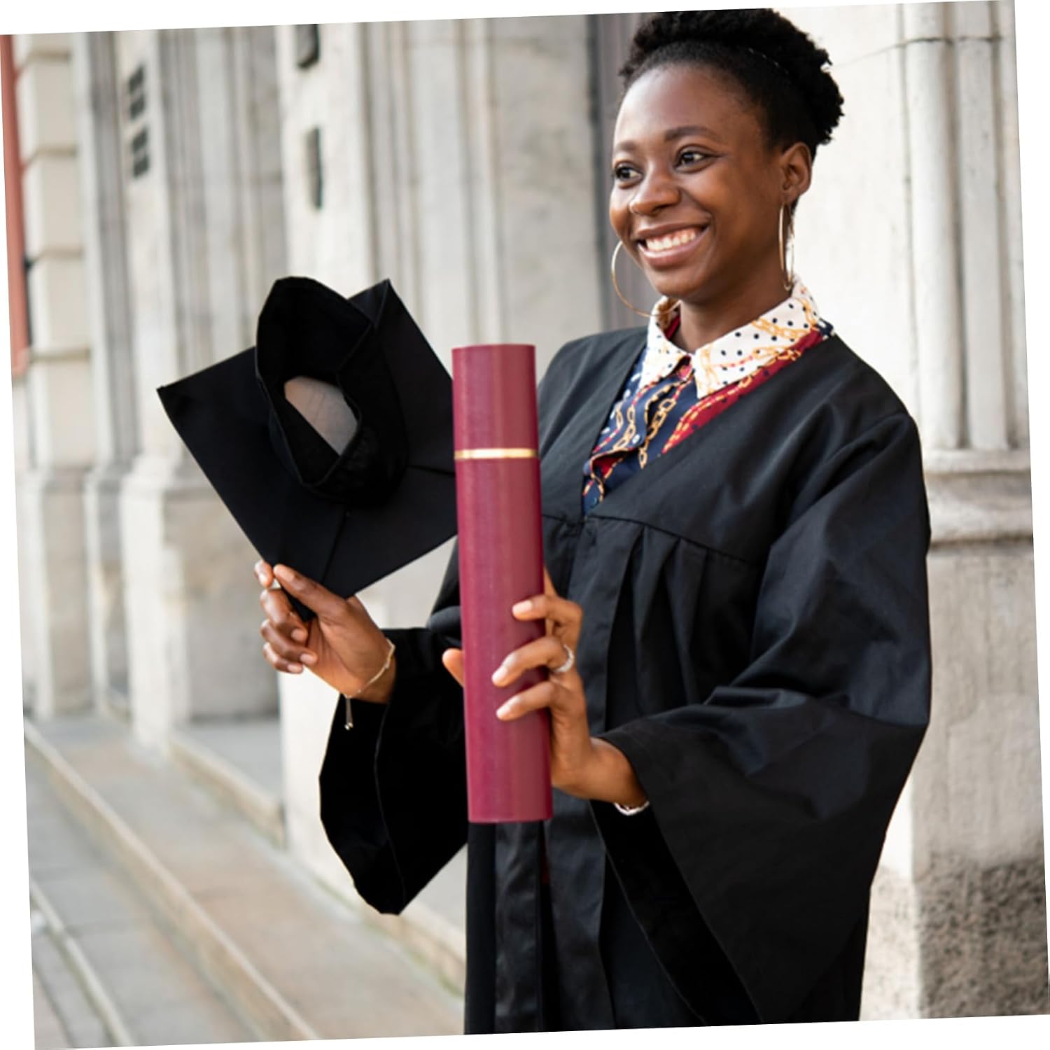 COLLBATH Graduation Gown Cap Graduation Gown Academic Dress Matte Graduation Gown Tassel Costume Graduation Coat