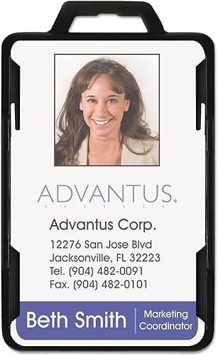 Advantus Soporte seguro de dos tarjetas con bloqueo RFID, tamaño máximo de inser