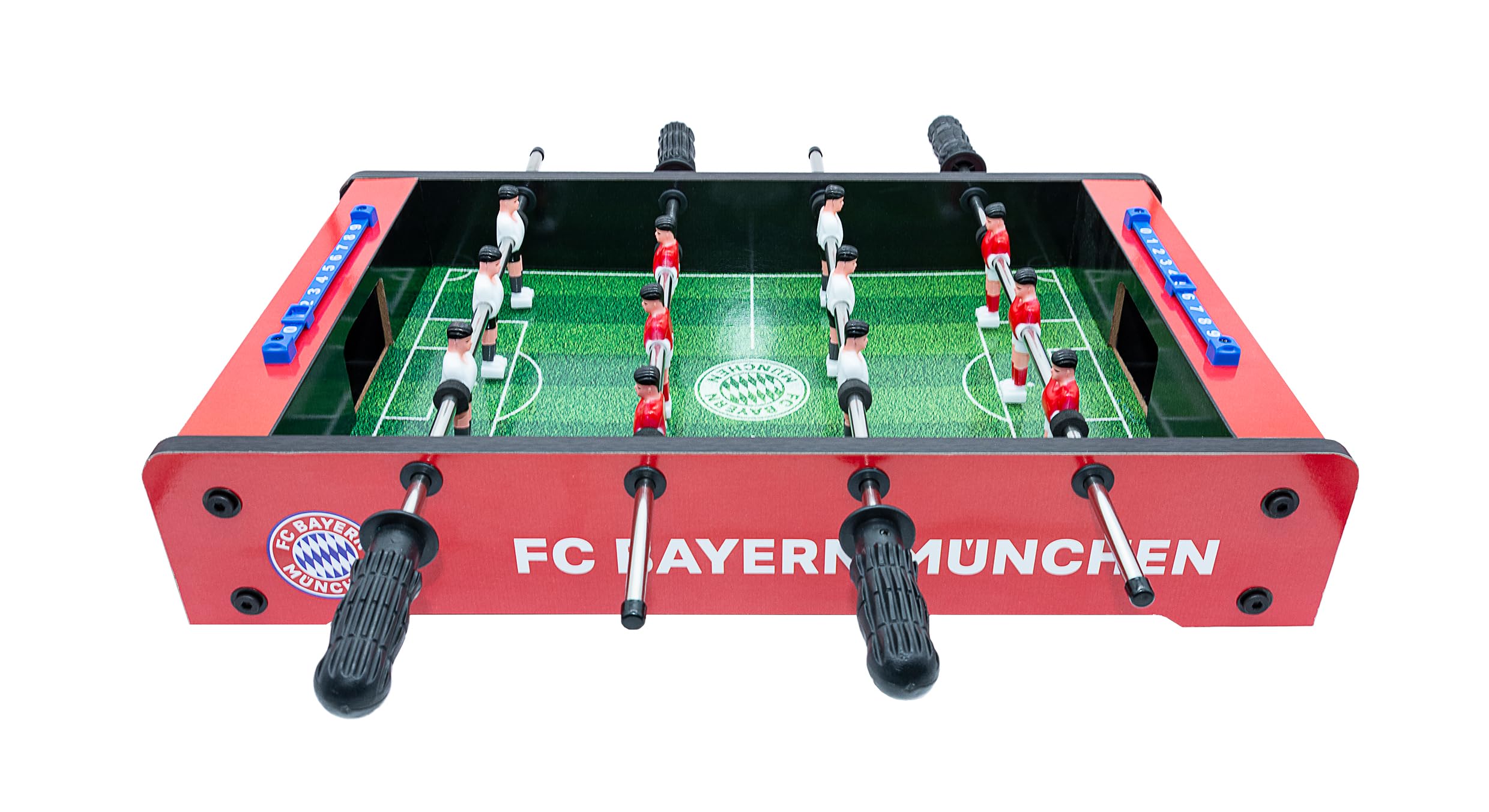 FC Bayern München Tischkicker Kinder - Offizieller Tischaufsatzkicker, kompakter und Leichter Mini-Kickertisch für Drinnen - Spielfeld 40,5 x 29,5 cm