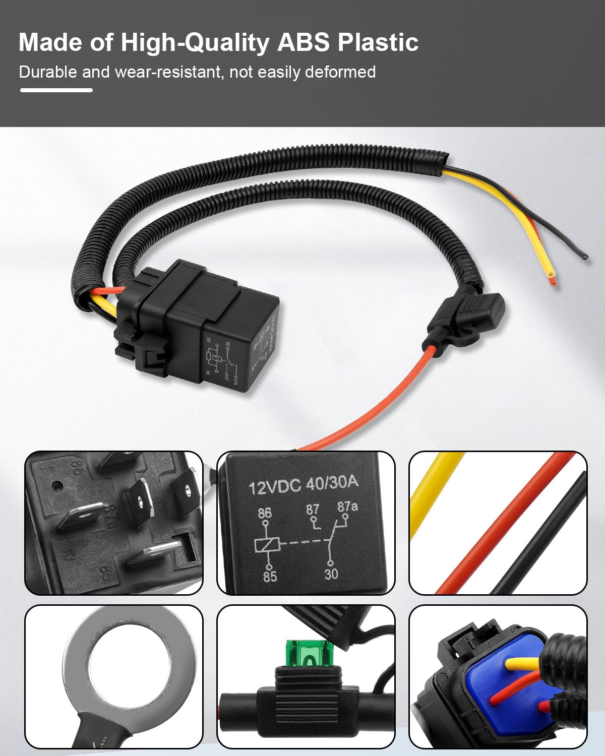 Fuel Pump Relay Wiring Kit Fit for Chrysler Town & Country 2011 Dodge Durango 2011-2013 Grand Caravan 2011 Jeep Grand Cherokee 2011 Ram 1500 2011 Replace 68269523AD CBWPR091AA CSZDV621AA CBP4P541AB