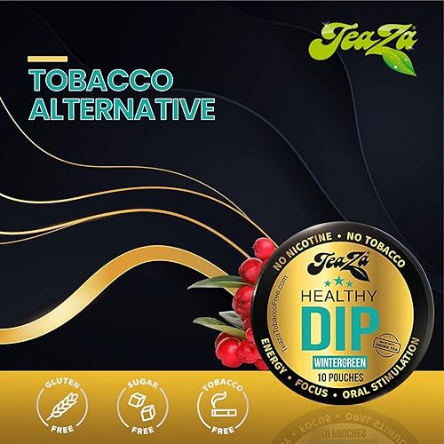 Miniatura 5 de Teaza Paquete de muestras de energía herbal, bolsas de inmersión saludable, inmersión sin nicotina, menta fría, cereza fría, verde invierno,