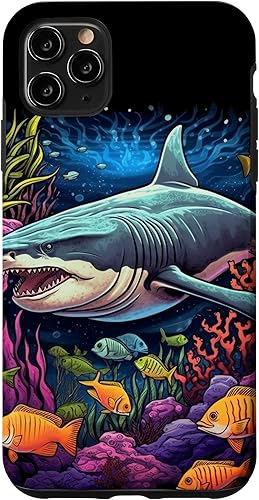 Vista 31 de Funda para iPhone 12/12 Pro Tiger Shark Sea Ocean Underwater Shark Lover
