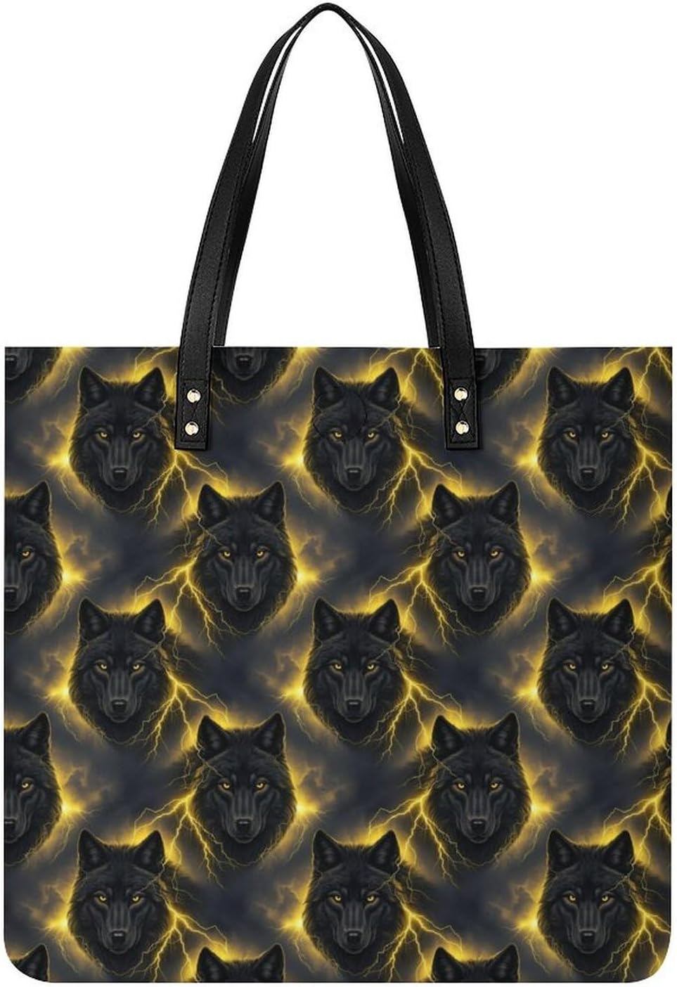 Portable Large Tote Bags for Women Casual Totes Pu Leather Grocery Shopping Bag for Travel Vacation