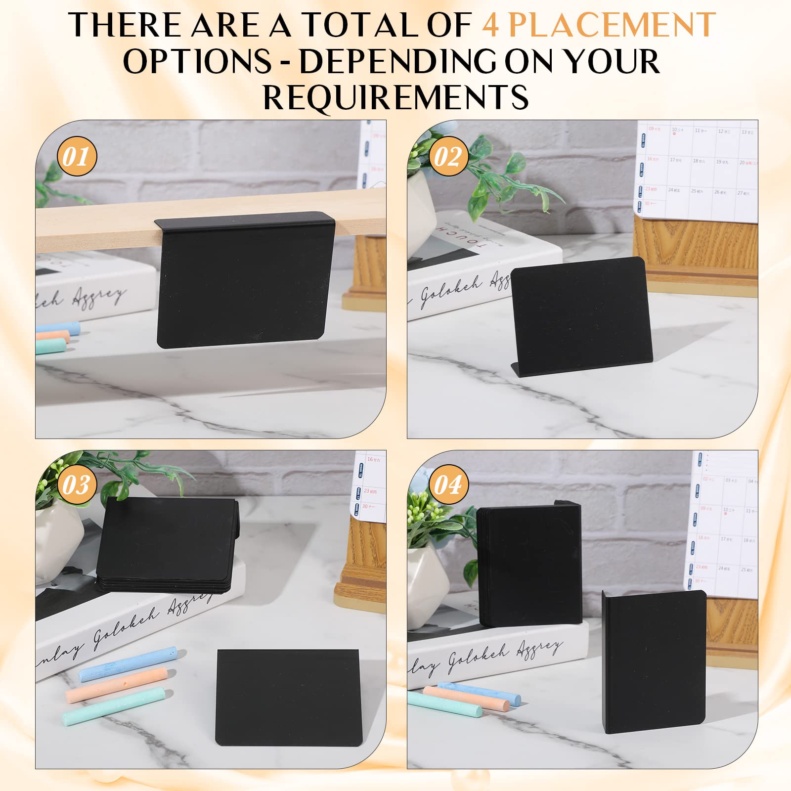 Lavagnette Segnaposto Nere 20 Pezzi - Mini Lavagne Con Gessetto Per Buffet, Matrimoni E Feste - Foto 7