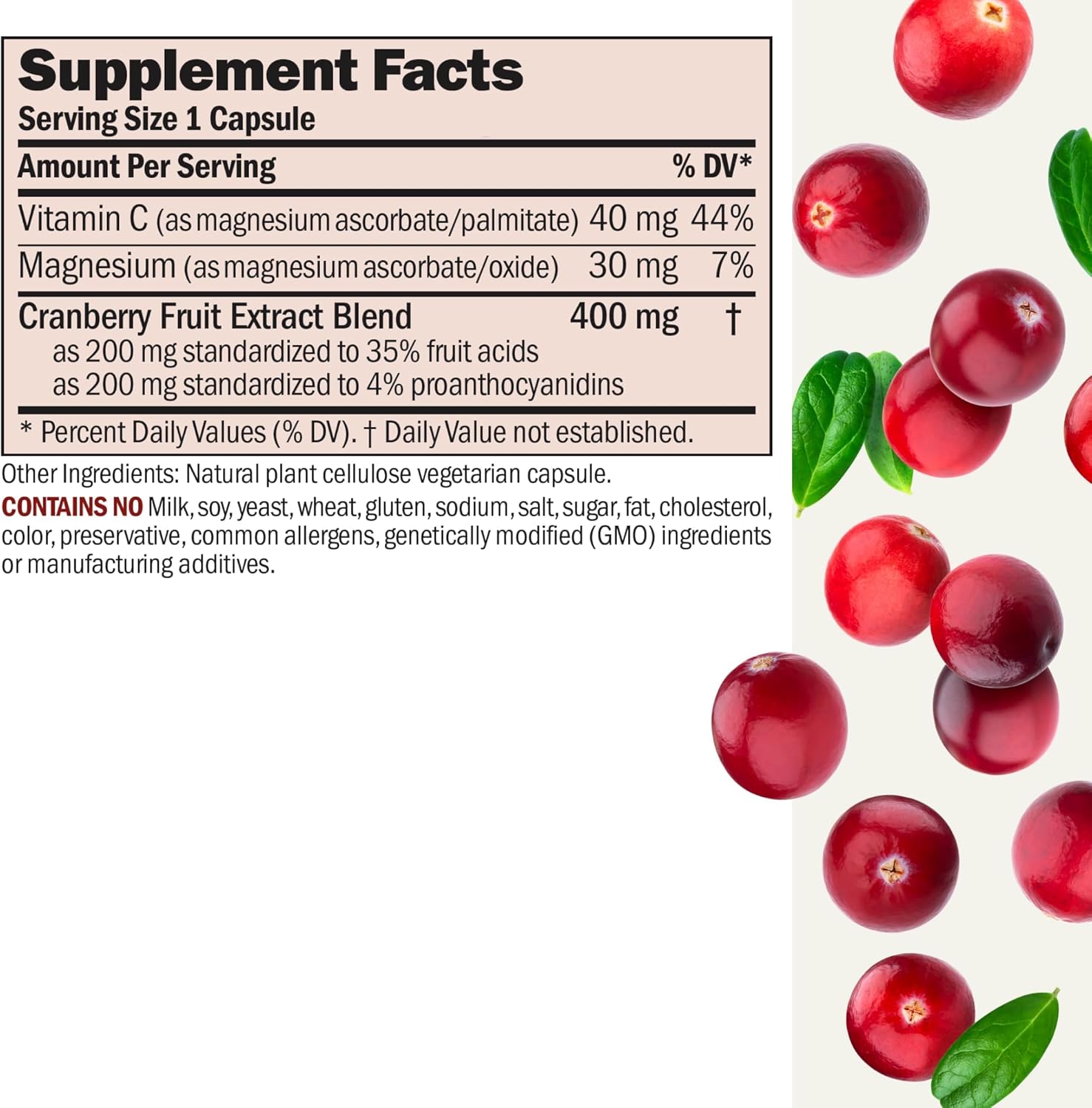 ANDREW LESSMAN Cranberry Benefits - 360 Capsules - Supports Bladder, Kidney and Urinary Tract Health. High Potency Standardized Extracts of Cranberry Fruit, Small Easy to Swallow Capsules - Image 2