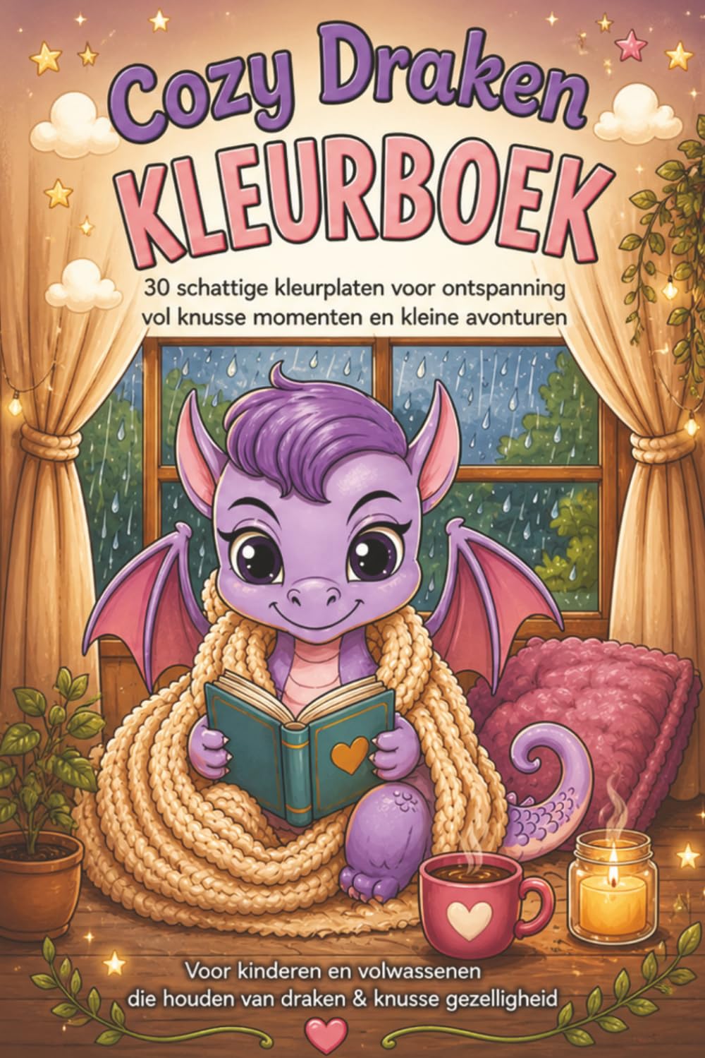Cozy Draken kleurboek: 30 Schattige Kleurplaten
