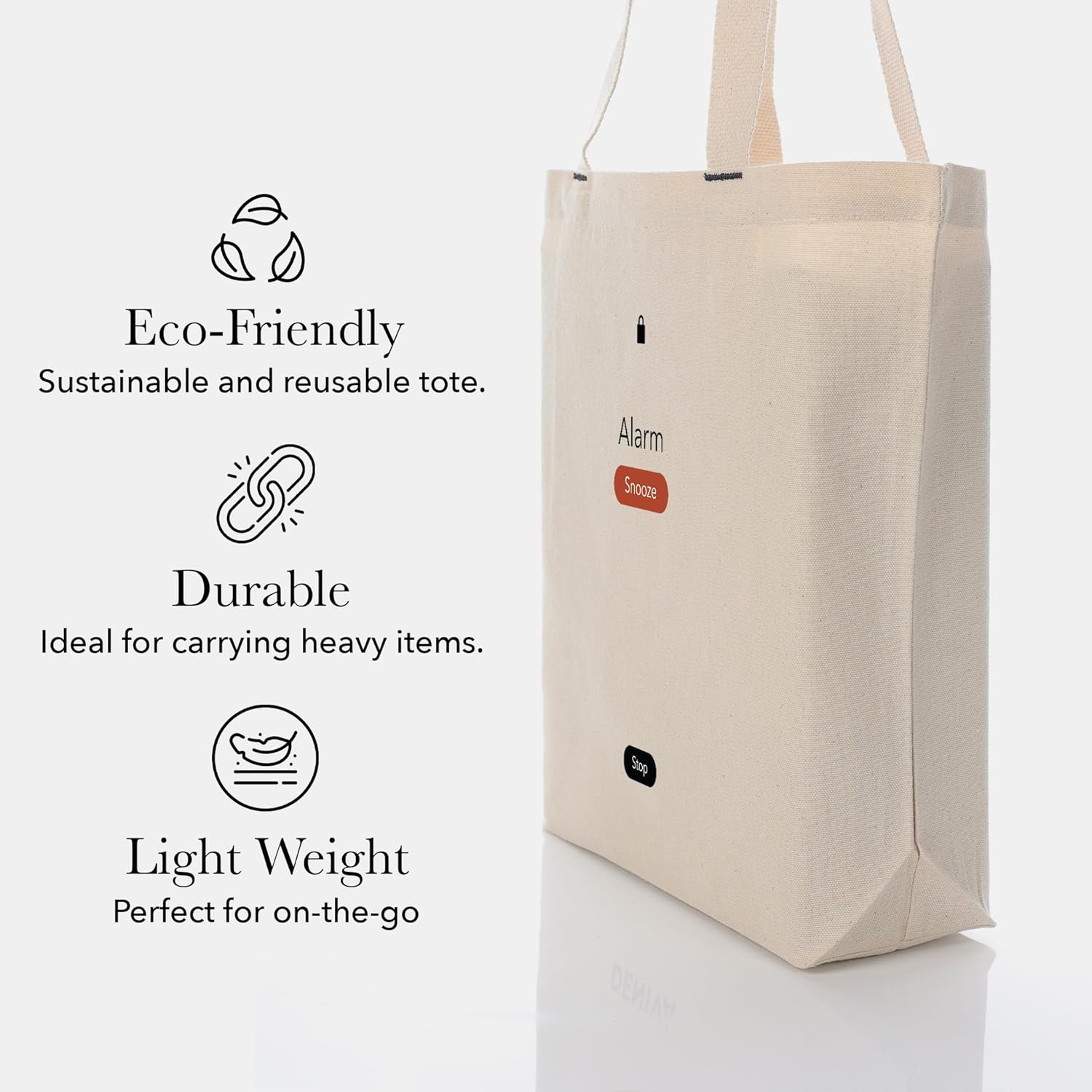 New Year Sale Amazon Brand- Eono, 100% Cotton Cloth Bag,Reusable Tote Bags,Shopping Bag For Grocery, Vegetable Bag For Shopping, Aesthetic Carry Bag, Aesthetic Bags For College, Folding Bag - Style2