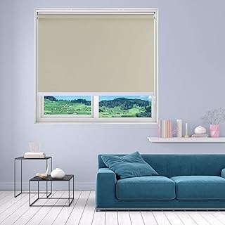 一級遮光 ロールスクリーン 両面同色 ロールカーテン チェーン式 防水 防油 遮熱 UVカット 簡単取付け キッチンバスルーム 寝室用 3色 [ベージュ,幅180x丈180cm], 窓の幅は30～200 cmです