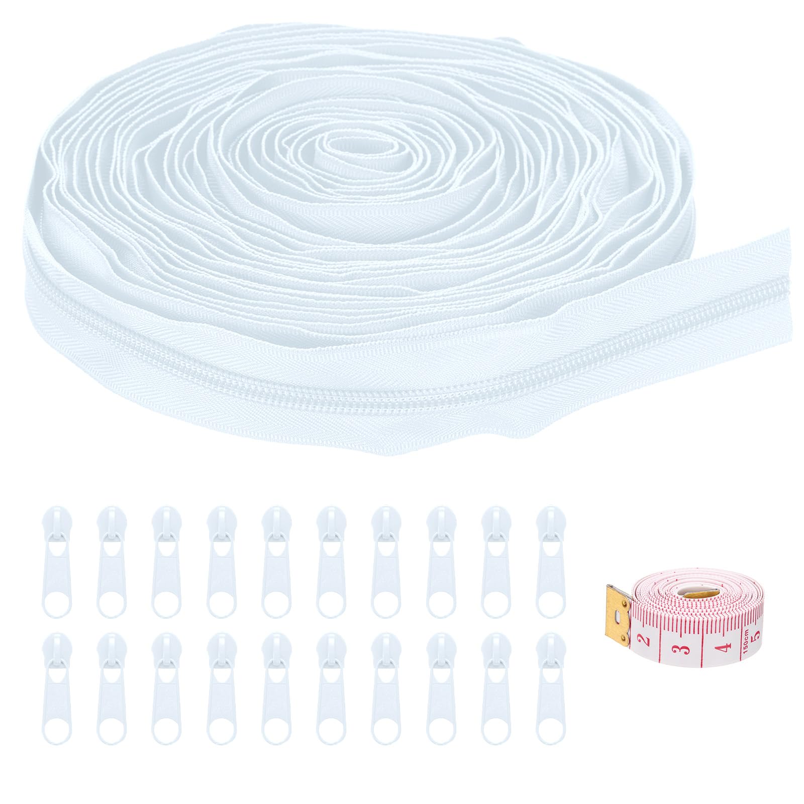 uxcell #5 10 Yards Nylon Coil Zippers