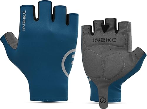 INBIKE Guantes de ciclismo para hombres y mujeres, guantes de bicicleta transpirables ligeros de medio dedo, guantes de ciclismo de montaña y