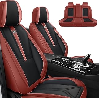 Car Seat Covers for BMW X3 2004-2025, Premium Car Seat Protectors,Waterproof Non-Slip Seat Cushion,Luxury Automotive Interior Accessories Covers(5-Seat Set, Black-Red)