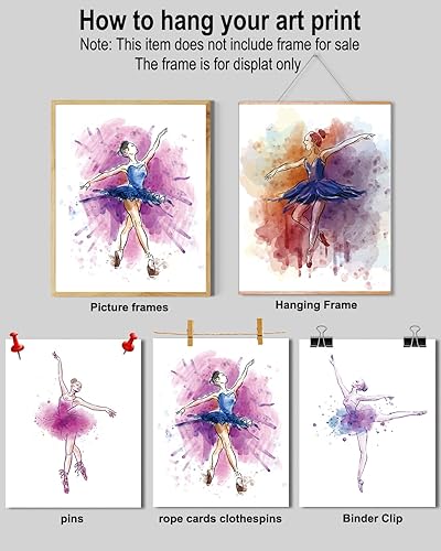 Miniatura 7 de MTL HOE Impresiones artísticas de ballerina, decoración de pared de bailarina y arte de pared de bailarinas, regalos perfectos para los amantes del