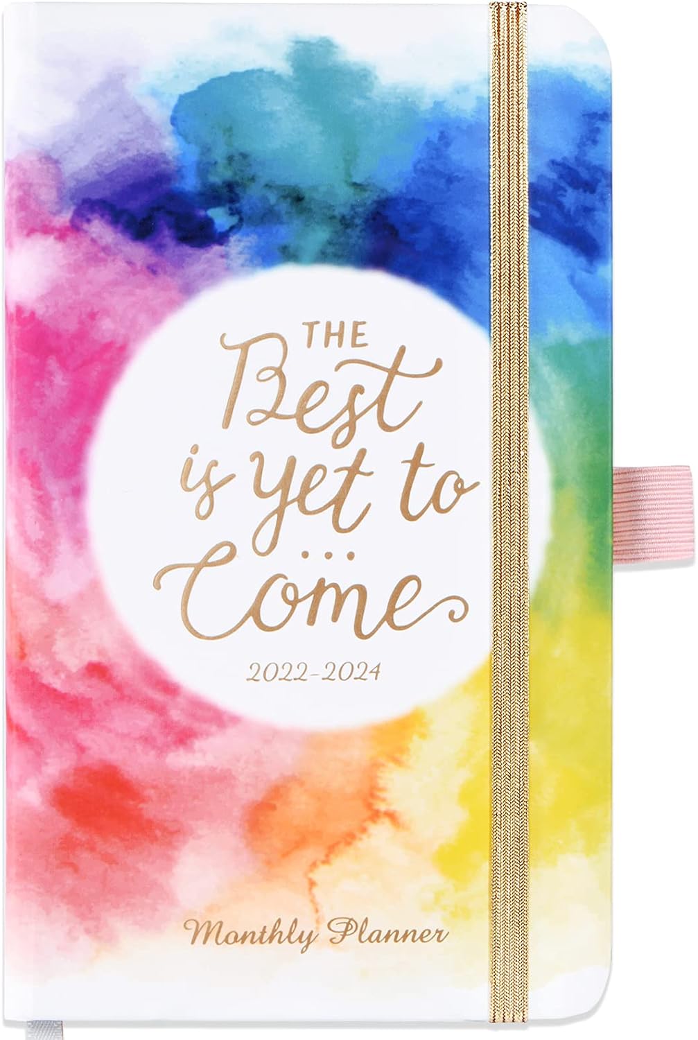 2022-2024 Pocket Planner/Calendar - Monthly Pocket Planner with 60 Notes Pages, January 2022 - December 2024, 3.8" x 6.3", 3 Year Monthly Planner with Inner Pocket and Pen Hold - Watercolored Ink