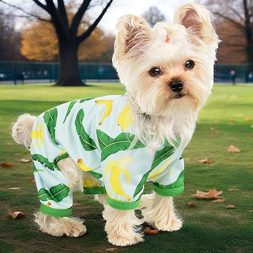 Miniatura 120 de Yikeyo Dog Pajamas for Small Dogs, Soft Thin Pjs Jammies Cat Doggie, Summer Pet Cute Puppy Clothes Outfits Dogs Boy Girl(Donut, L)