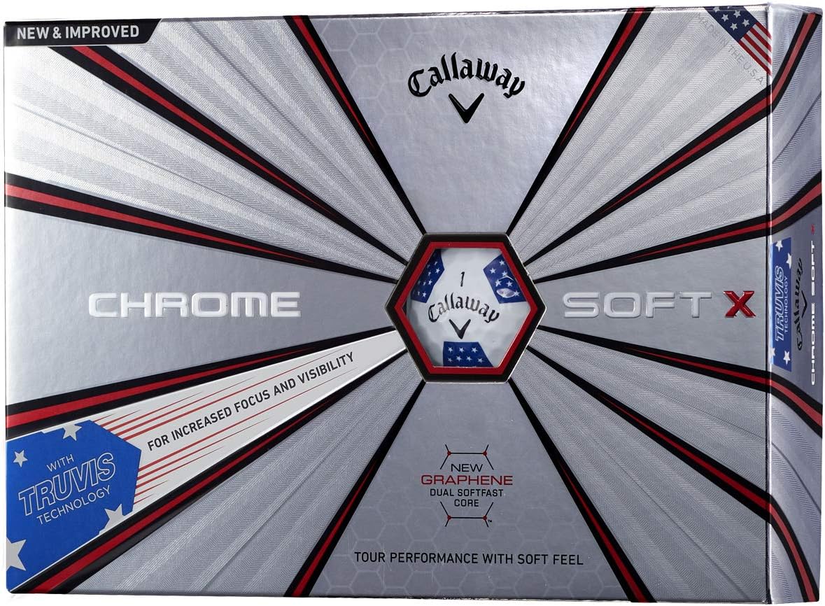 Callaway Golf Chrome Soft X Truvis Golf Balls, (One Dozen)