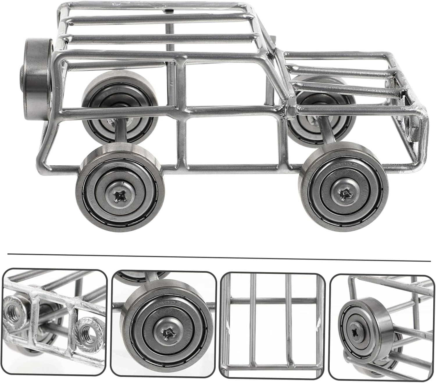 ULTECHNOVO Retro Iron Buggy Model Metal SUV Statue Figurine Home Decor Unique Car Enthusiast