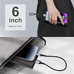 6 inch USB C Cable Short, 0.5ft 3-Pack USB A to USB C Cable Braided USB Type C Fast Charging Cable C Type Charger Cord for Samsung Galaxy S24 S23 Note 20, Moto G8, Google Pixel, iPhone 15 16 17 Pro